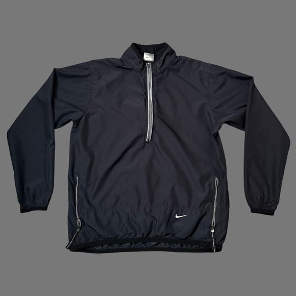 Nike RARE Y2K Tech Wear Black Track Jacket Women's Size XS Black GUC - Picture 1 of 5